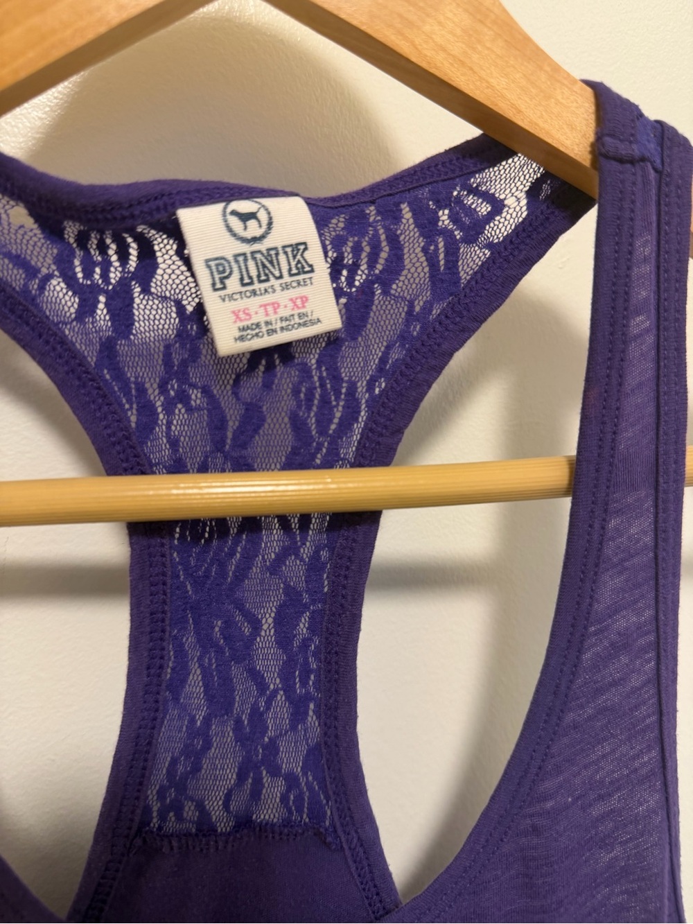 PINK Victoria's Secret Purple Racerback Tank Top - Picture 3 of 8